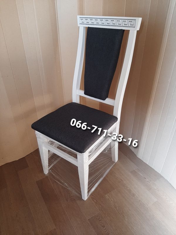 Стілець ВЕРСАЧЕ / білий+патина / Ультратекс-11