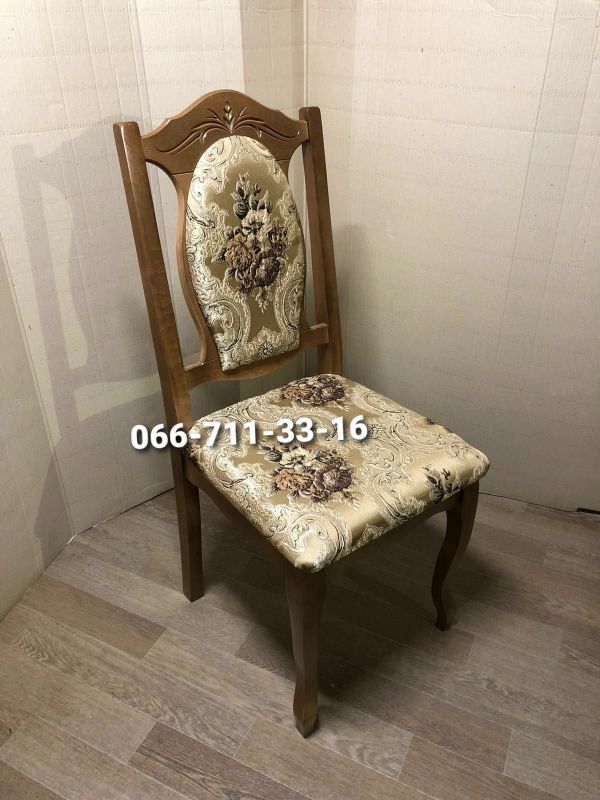 Стілець СЕНАТОР / горіх світлий / Квітка Підбірна