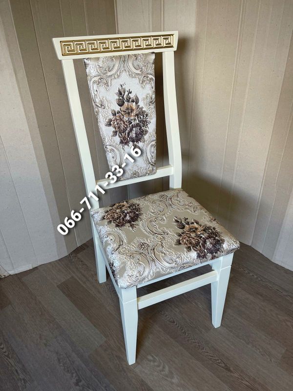 Стілець ВЕРСАЧЕ / слонова кістка + патина / Квітка Підбірна
