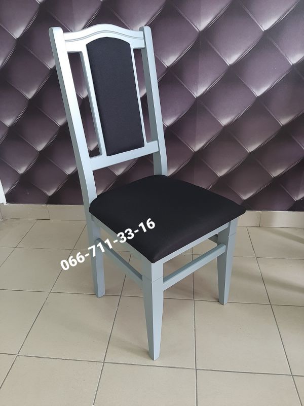 Стілець ФАРАОН / сірий-7045 / Чорний Однотон