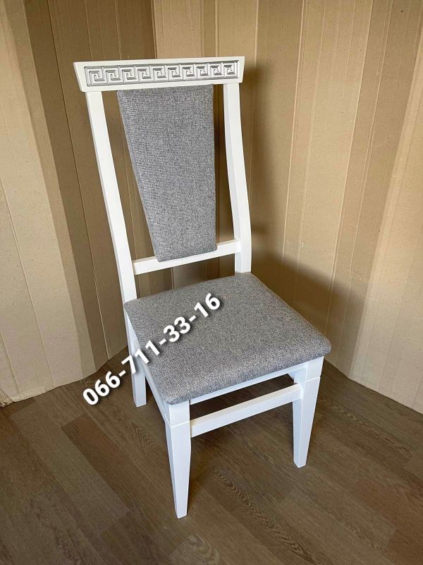 Стілець ВЕРСАЧЕ / білий+патина  / Ультратекс-10